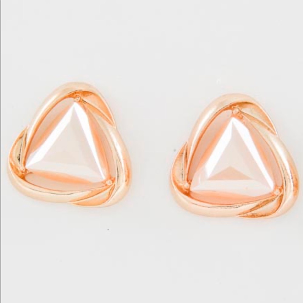 Beige Triad Earrings